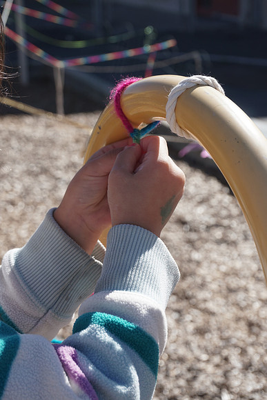 Adventure Play: Beginning the string den